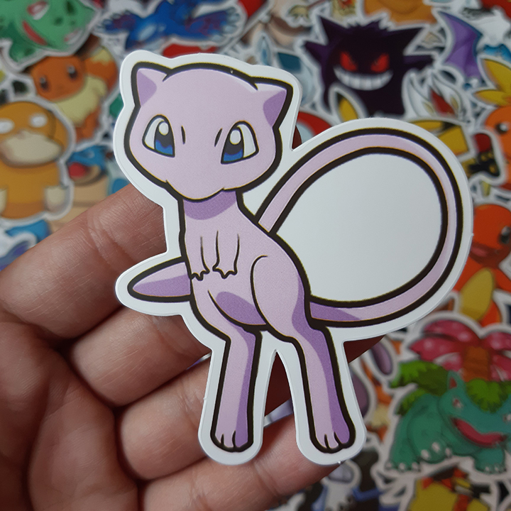 Bộ Sticker dán cao cấp chủ đề POKEMON - Dùng dán Xe, dán mũ bảo hiểm, dán Laptop