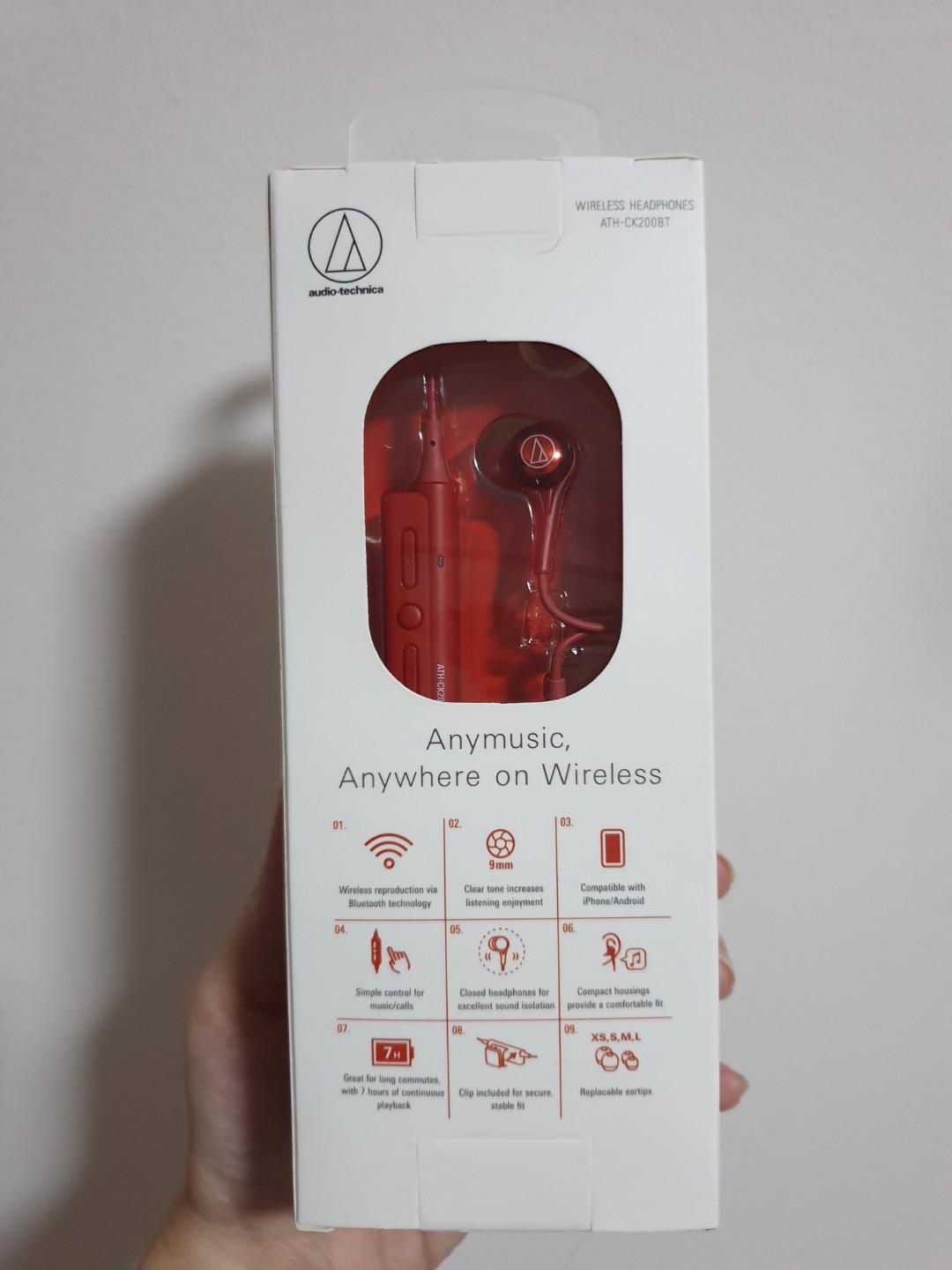 Tai nghe bluetooth Audio technica ATH-Tai Nghe Bluetooth Nhét Tai Audio Technica ATH-CK200BT - Hàng Chính Hãng