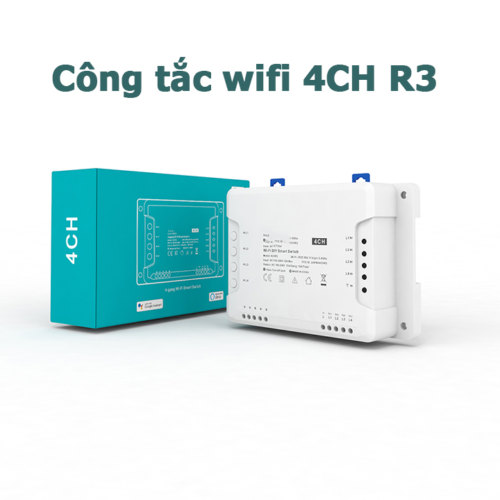 Công tắc điều khiển từ xa 4CH R3 bằng điện thoại thông minh qua sóng wifi