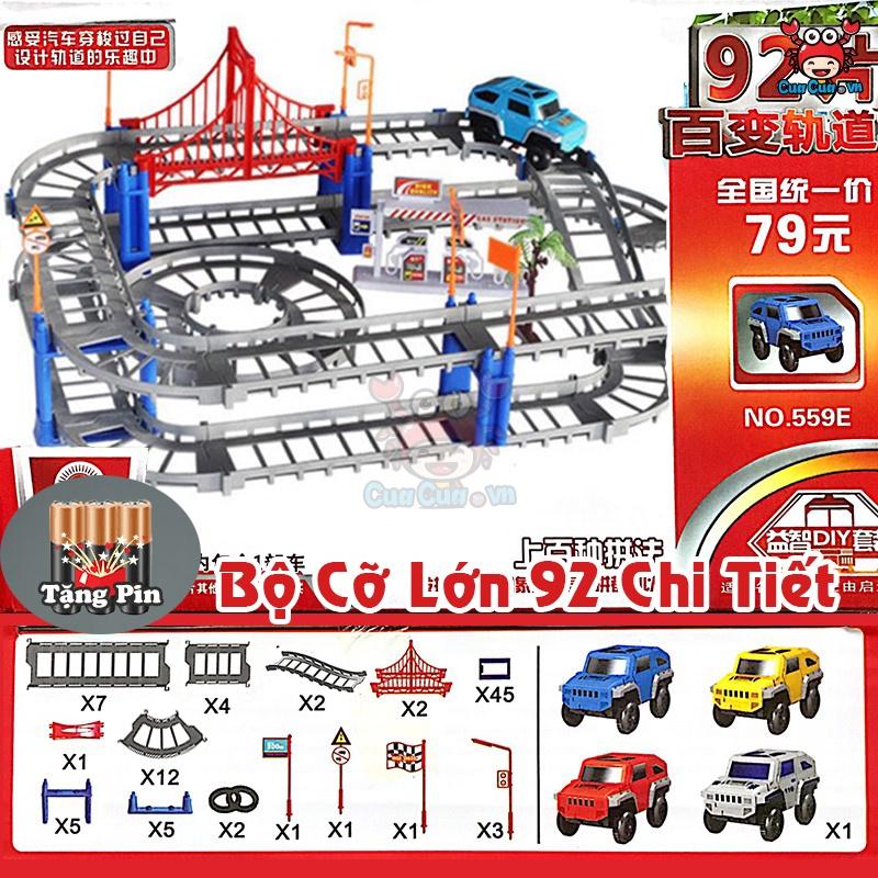 Bộ lắp ráp đường đua ô tô sáng tạo cho bé