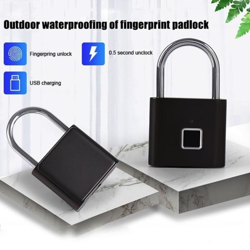 Rechargeable Anti-   Fingerprint Lock   black