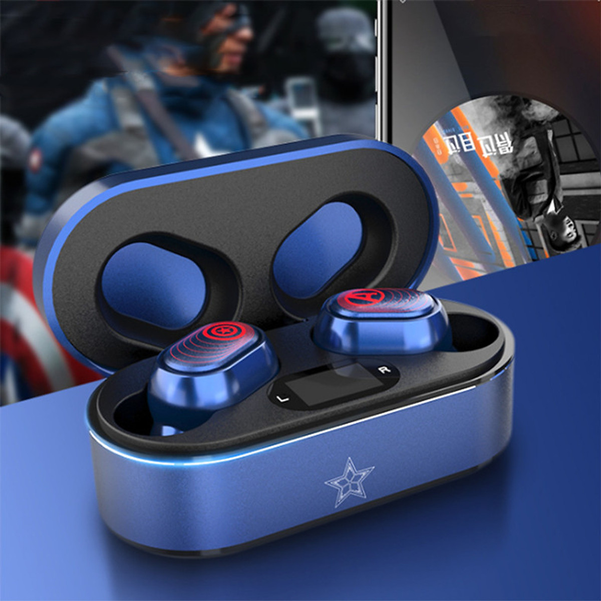 Tai nghe Bluetooth siêu anh hùng Avengers TM09 - Âm thanh tuyệt đỉnh - Mic siêu nhạy - Hàng chính hãng FLOVEME