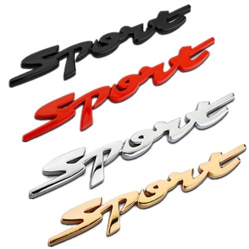 Decal Tem Chữ Sport 3D Kim Loại Dán Xe Ô Tô MS-34