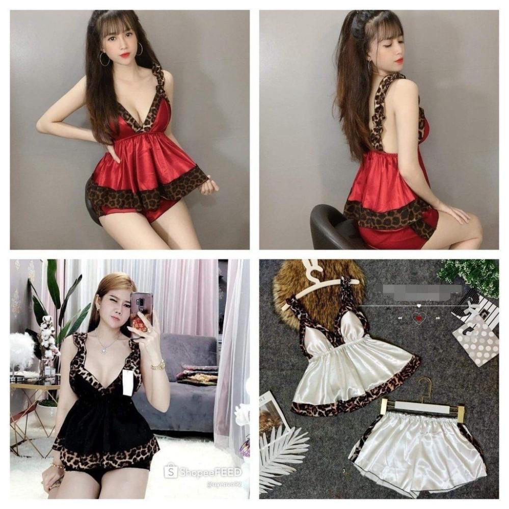 Đồ ngủ sexy️FREE SHIP️Đồ mặc nhà phi lụa mềm mại