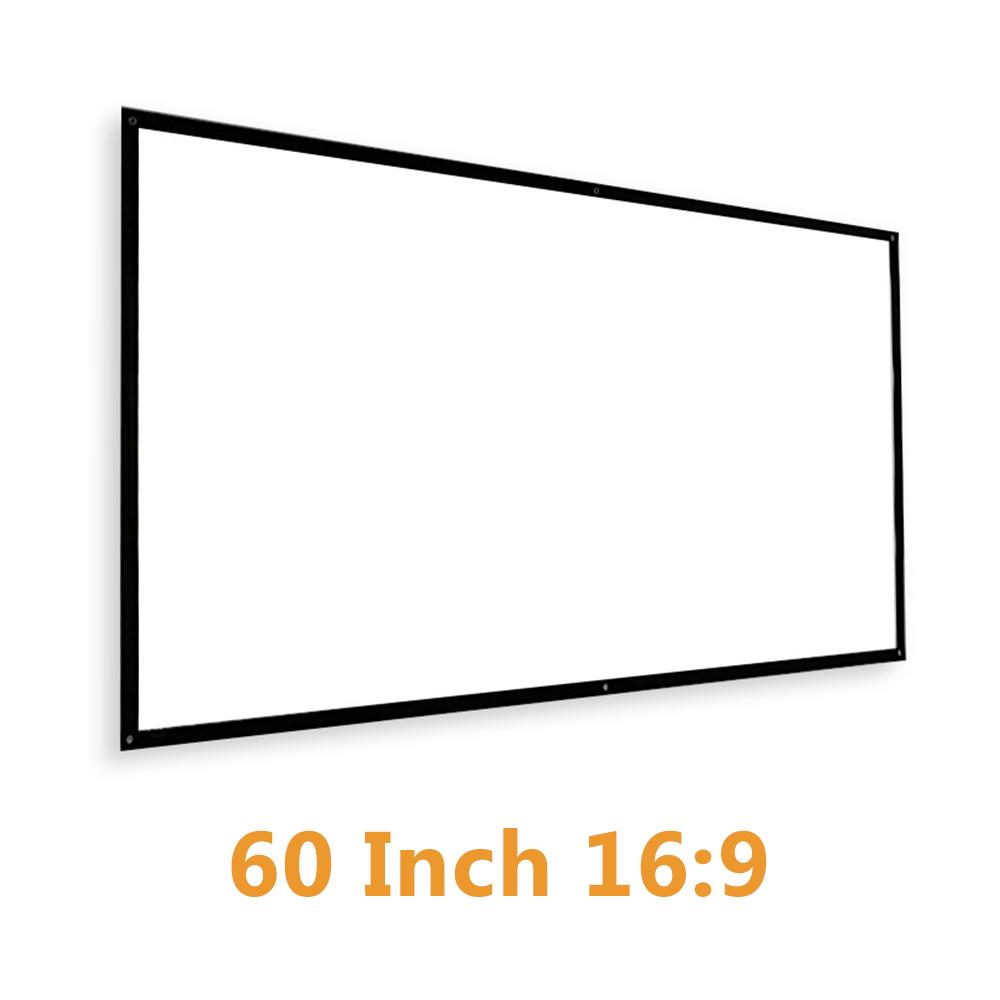 Màn hình chiếu phim phía trước chống nhăn di động có thể gập lại HD 16: 9