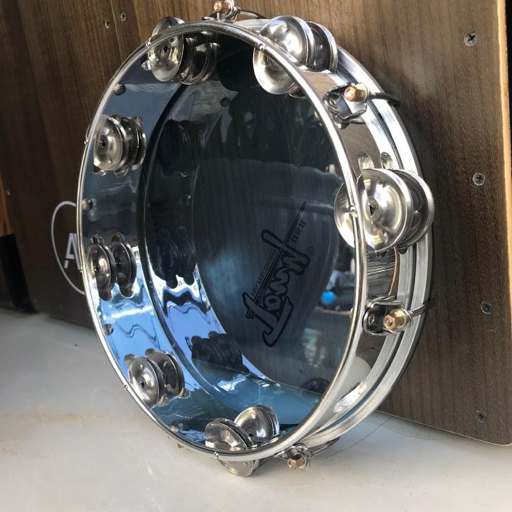 Trống gõ bo tambourine yamaha - loại tốt tặng búa chỉnh - Viền si đúc không rỉ