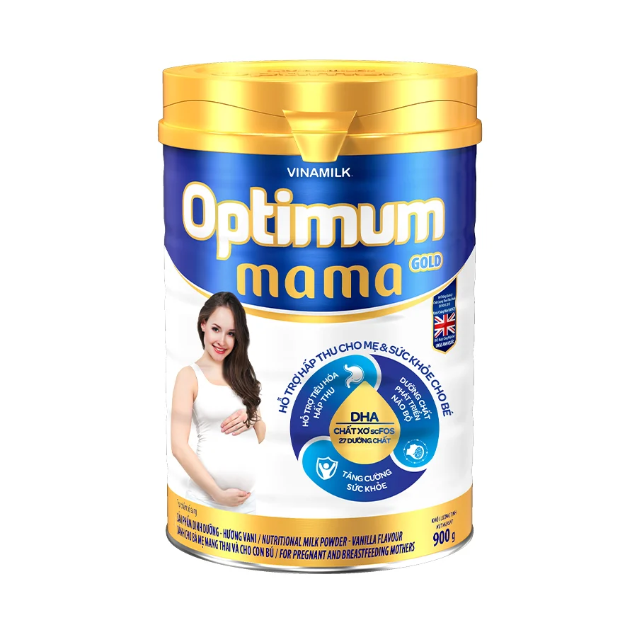 Bộ 2 Lon Sữa Bột Vinamilk Optimum Mama Gold - Hộp Thiếc 900g