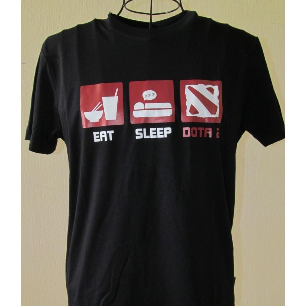 ÁO THUN EAT SLEEP DOTA 2 - ĐEN