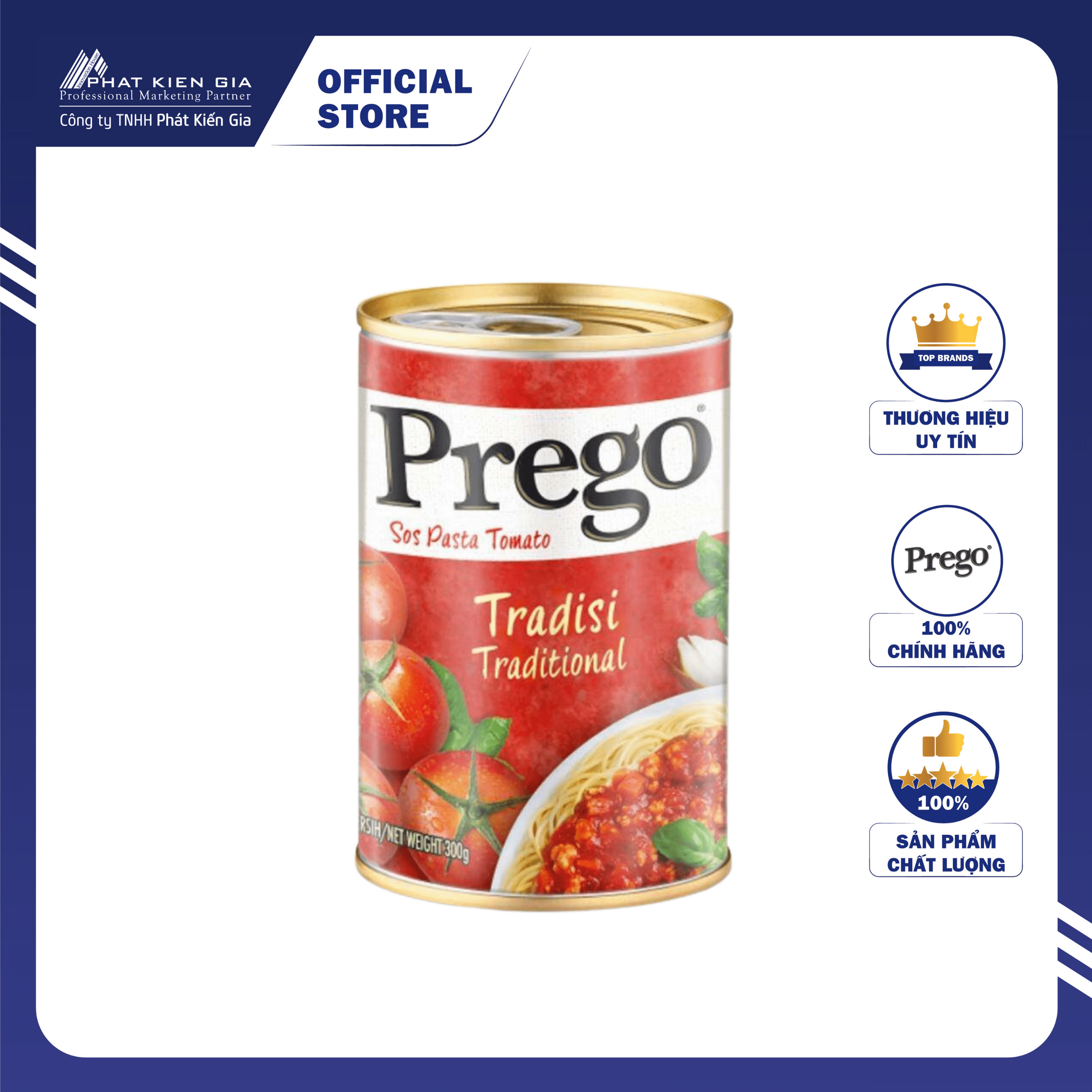 Sốt Mì Ý Cà Chua Truyền Thống Prego 300g
