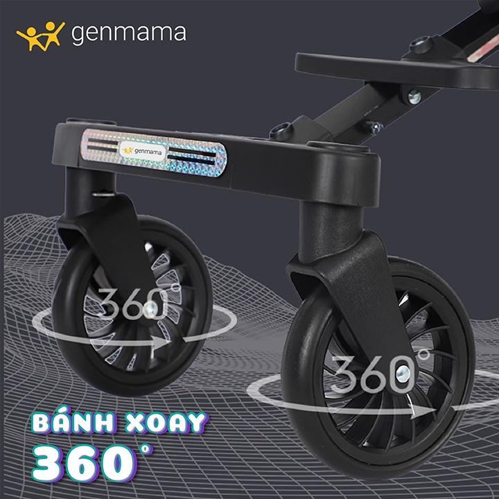 Xe đẩy cho bé, xe đẩy siêu nhẹ gấp gọn đa năng mái che ngăn tia UV, ghế xoay 360 độ, 3 tư thế ngồi, ngả, nằm mẫu mới 2022