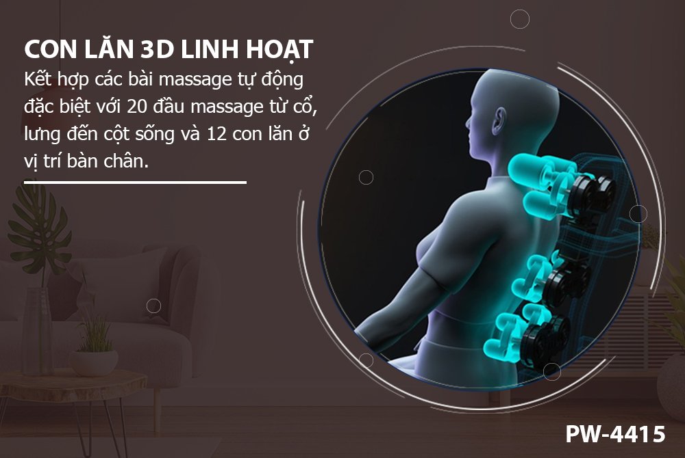 Ghế massage toàn thân Panworld PW-4415 - Hàng chính hãng