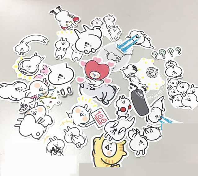 Set 30 Sticker Usagyuuun Thỏ tăng động