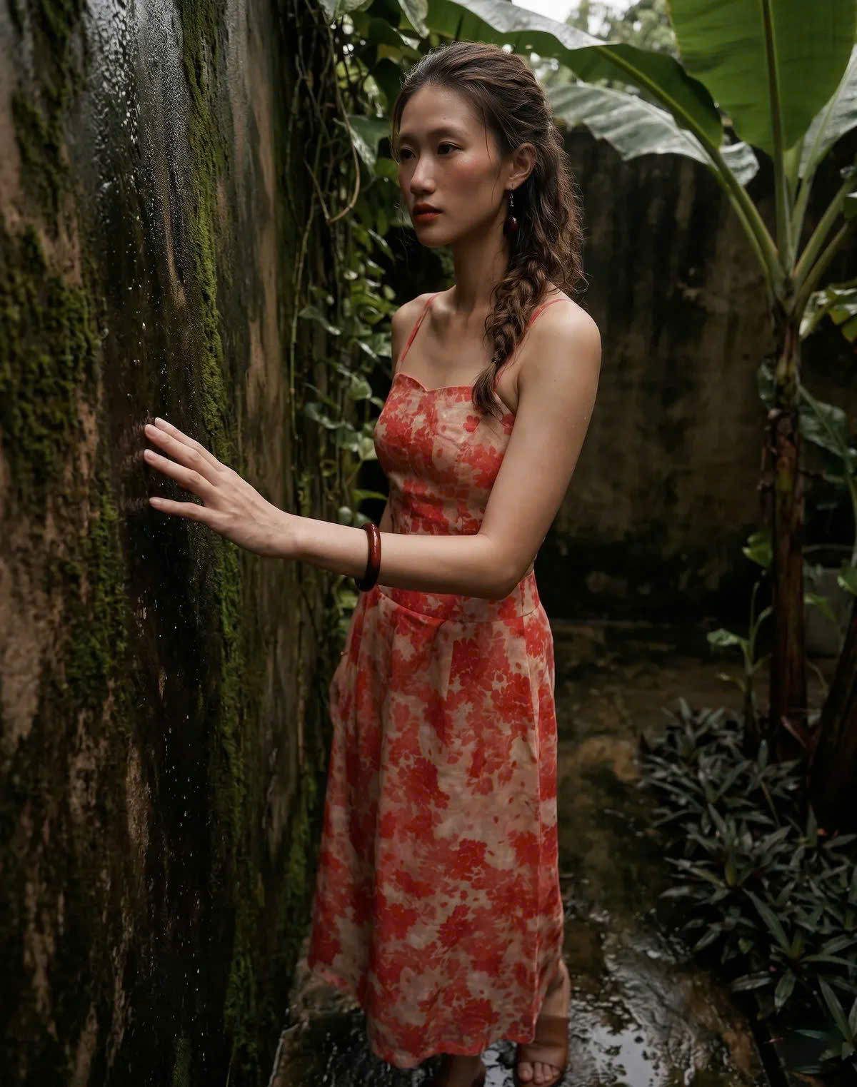 Áo Croptop Hai Dây Hoa Ramie Thanh Minh Top208 Thời trang Hity