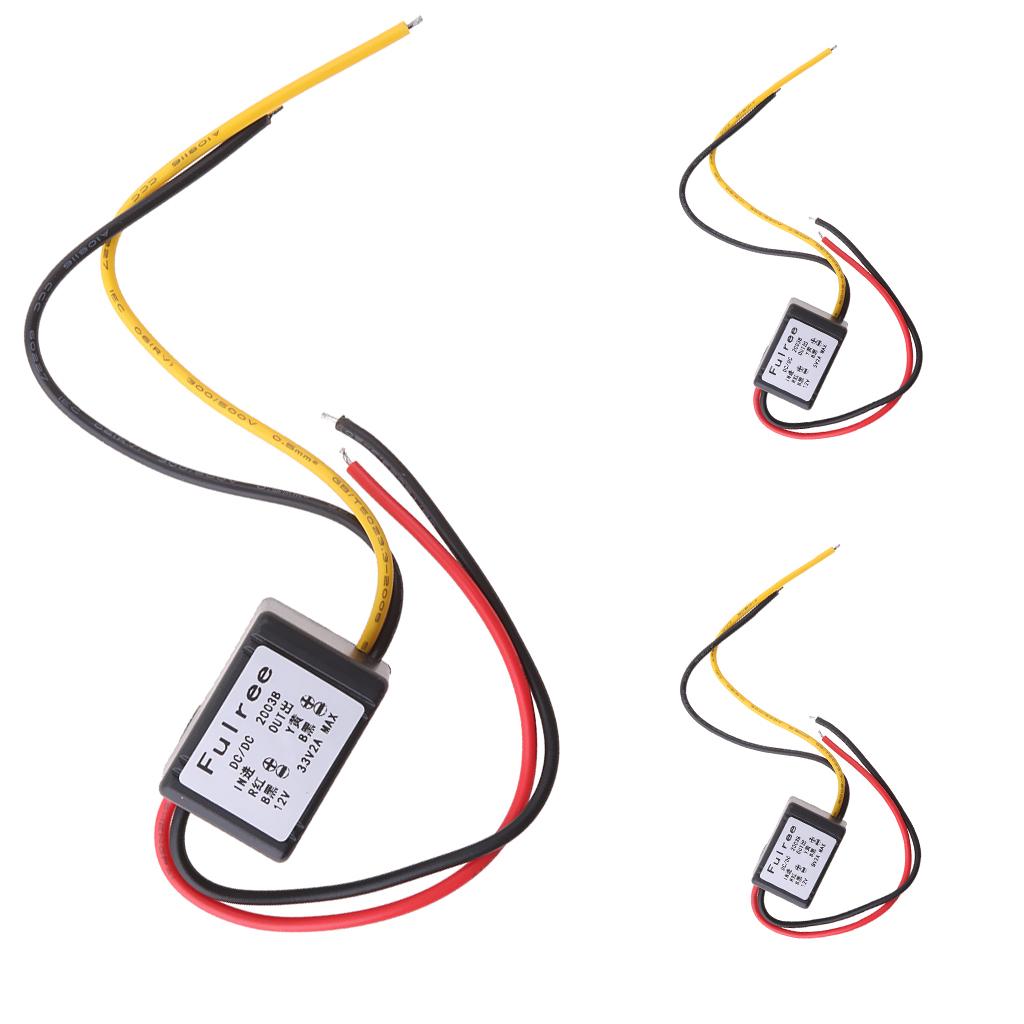 4xDC-DC Step-down Power Module 12V  to 3.3V 2A Car Power Adapter
