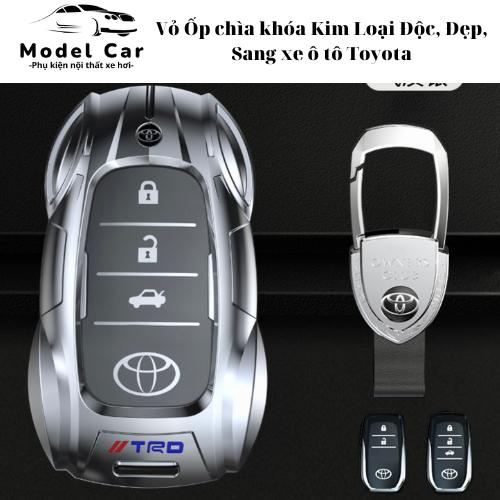 Vỏ Ốp chìa khóa Kim Loại Độc, Đẹp, Sang xe ô tô Toyota Vios, Corolla Altis, Camry, Fortuner, Land Cruiser Prado, Cros