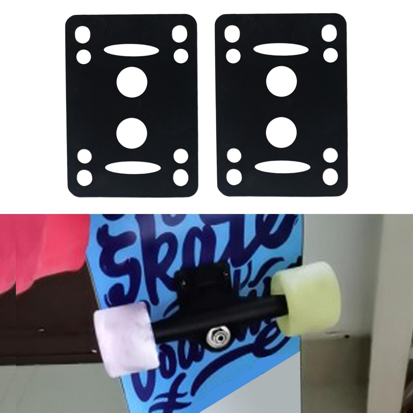 2PCS Skateboard Longboard Shock Absorbing Pads Risers Pad Cruiser Tools 4mm