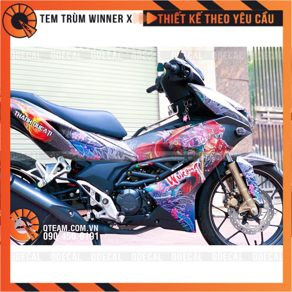 Tem trùm dành cho xe Winner X Ngộ Không style tha thu decal 3 lớp