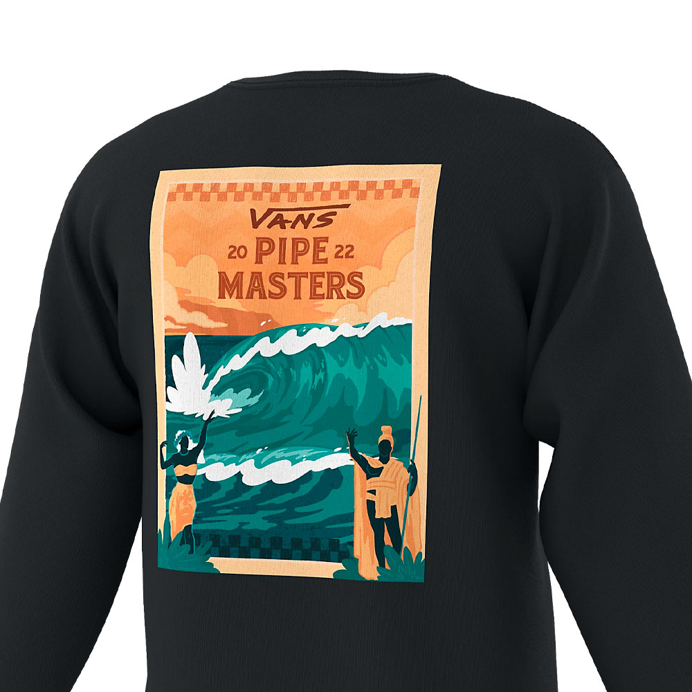 Áo Vans 2022 Pipe Masters Ls Tee VN00060KBLK