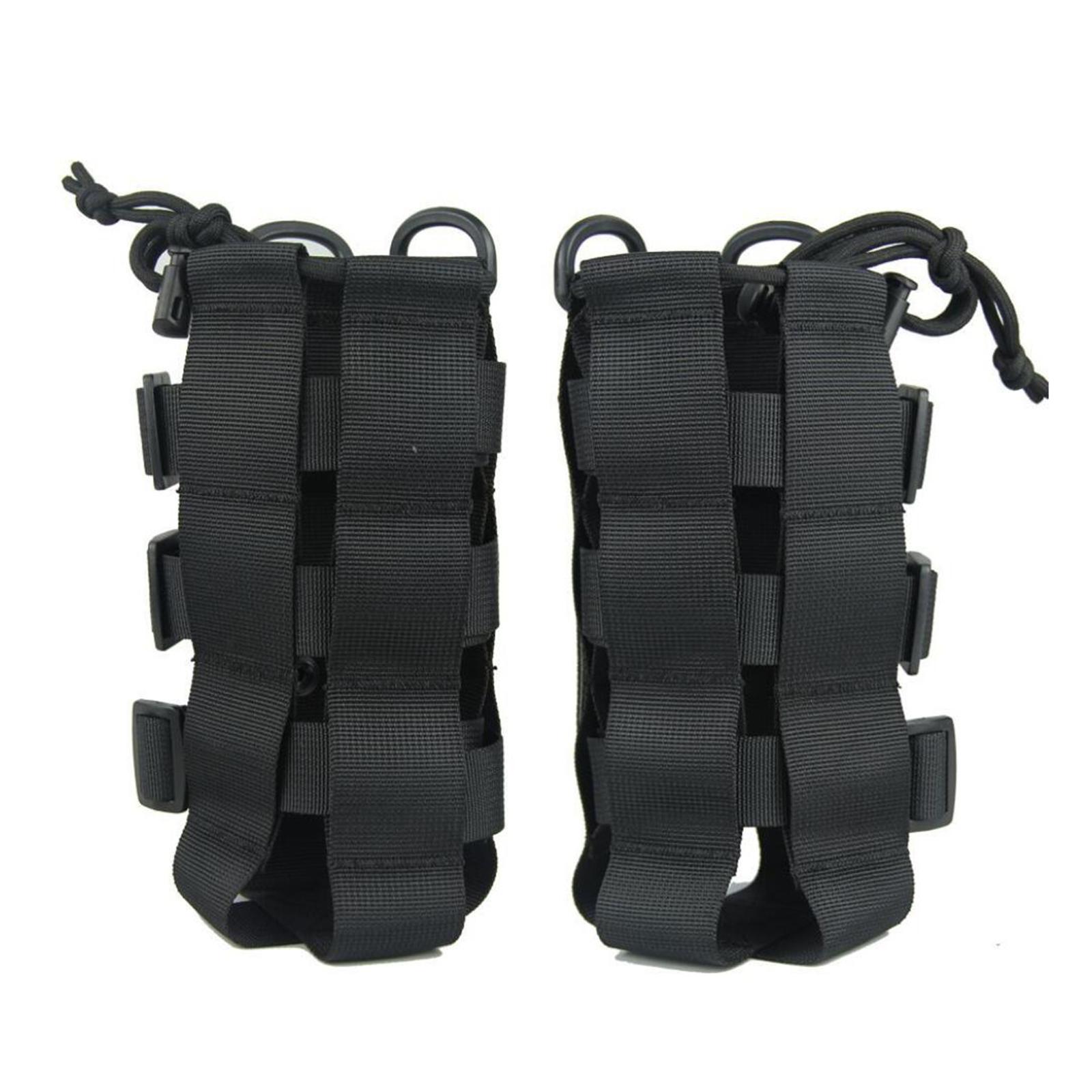 Sports Water Bottles Pouch Bag, 0.3L - 0.8L Tactical Drawstring Molle Water Bottle Holder Pouches Portable Travel Tactical Hydration Carrier Bags