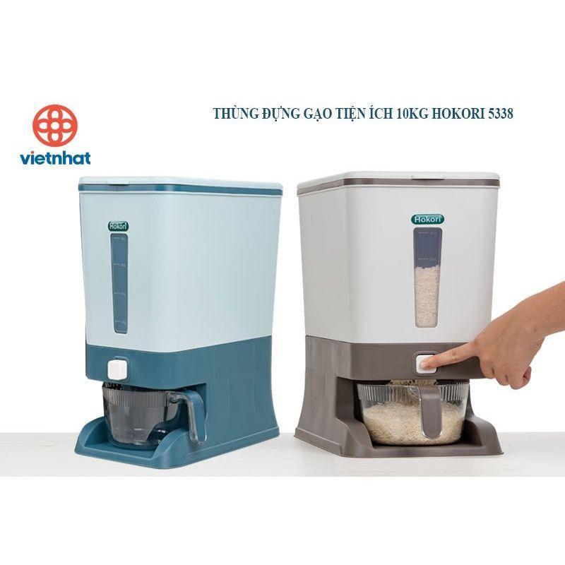 Thùng đựng gạo thông minh HOKORI dung tích 10 Kg nhựa Việt Nhật