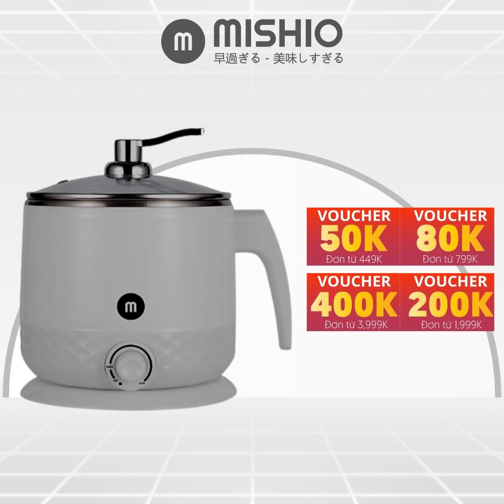 Nồi nấu đa năng Mishio MK214 inox 304 1.5L đế rời dễ vệ sinh - bảo hành 18 tháng