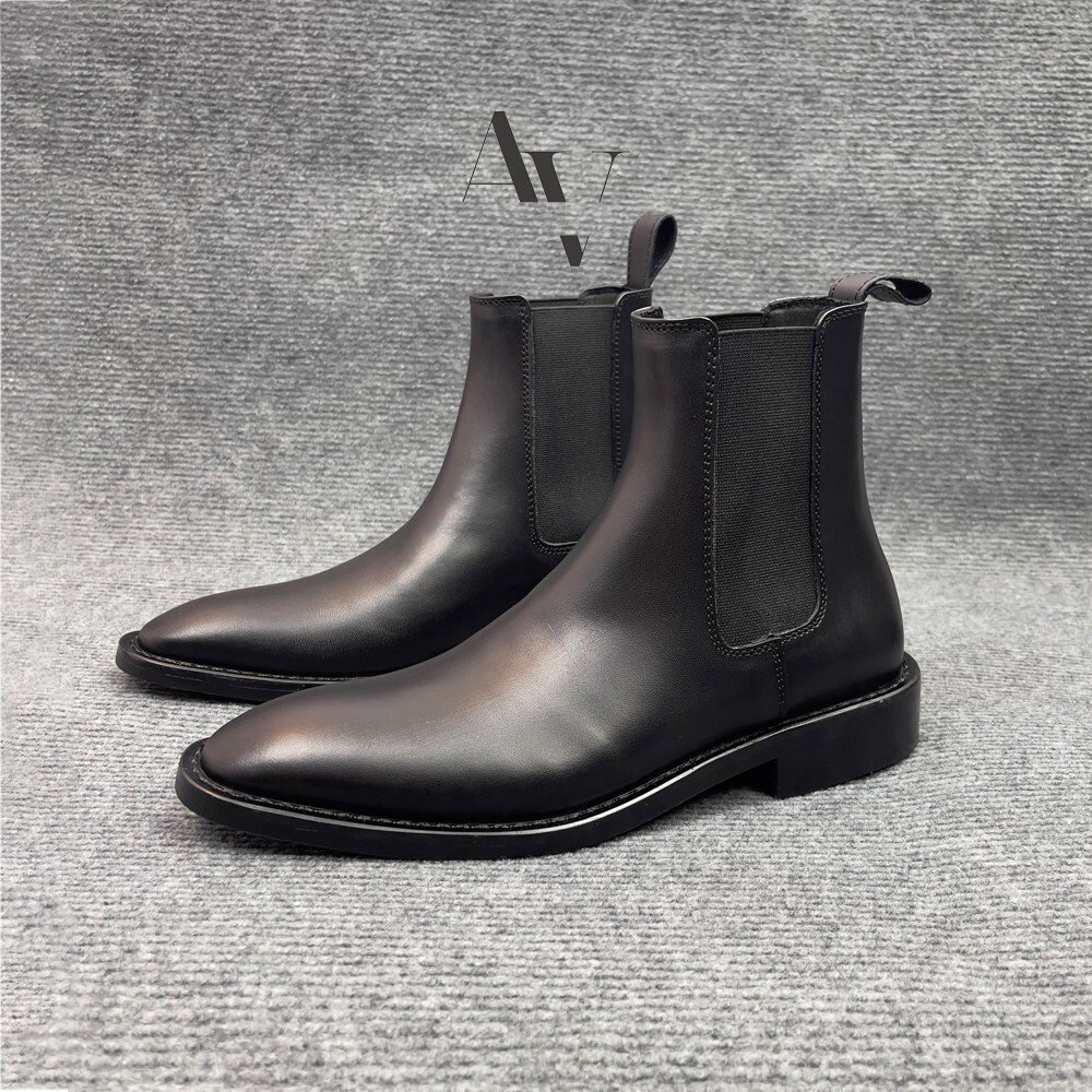 Giầy da nam chelsea boot chất lượng cao da thật 100% mẫu giầy hot nhất 2023