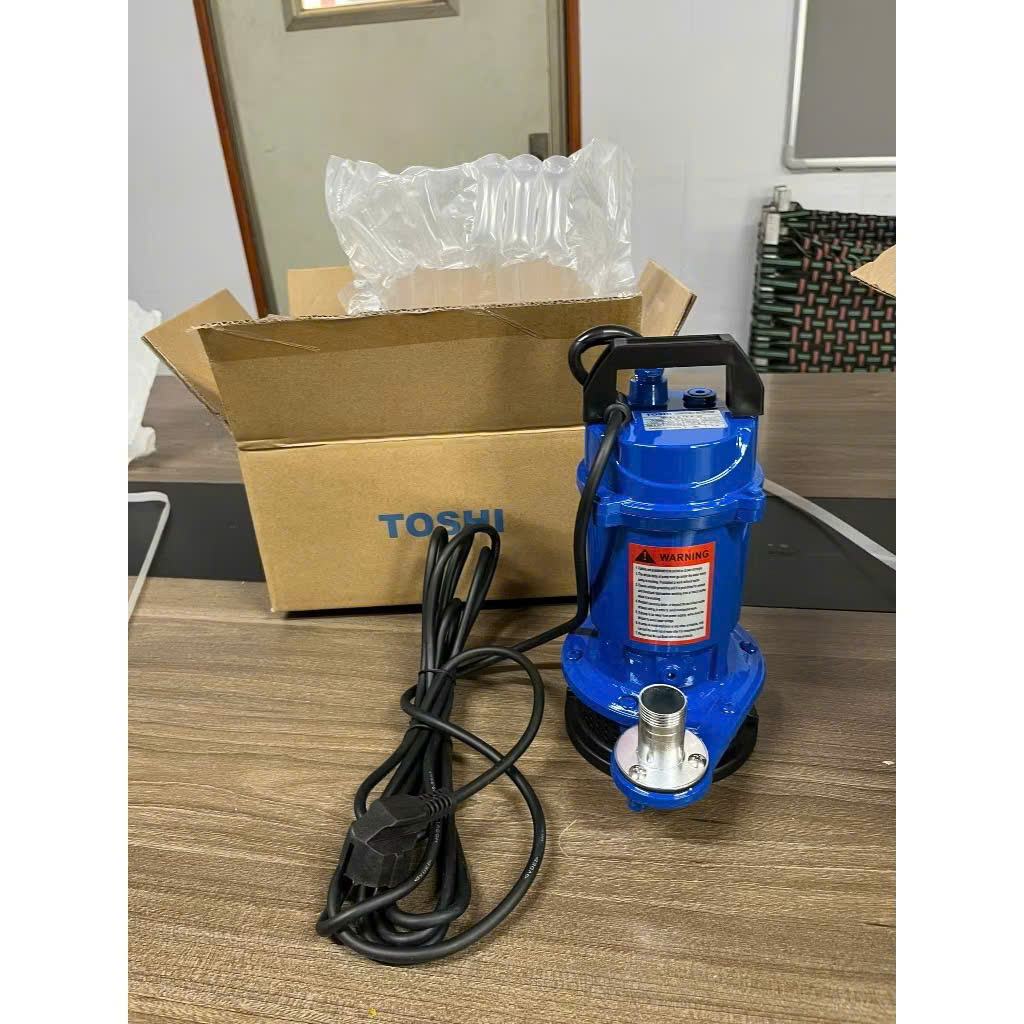 Máy Bơm Chìm, Máy Bơm Tõm 370W dùng điện 220V, dây đồng Toshi - Máy bơm nước thả chìm, Bảo Hành 6 tháng