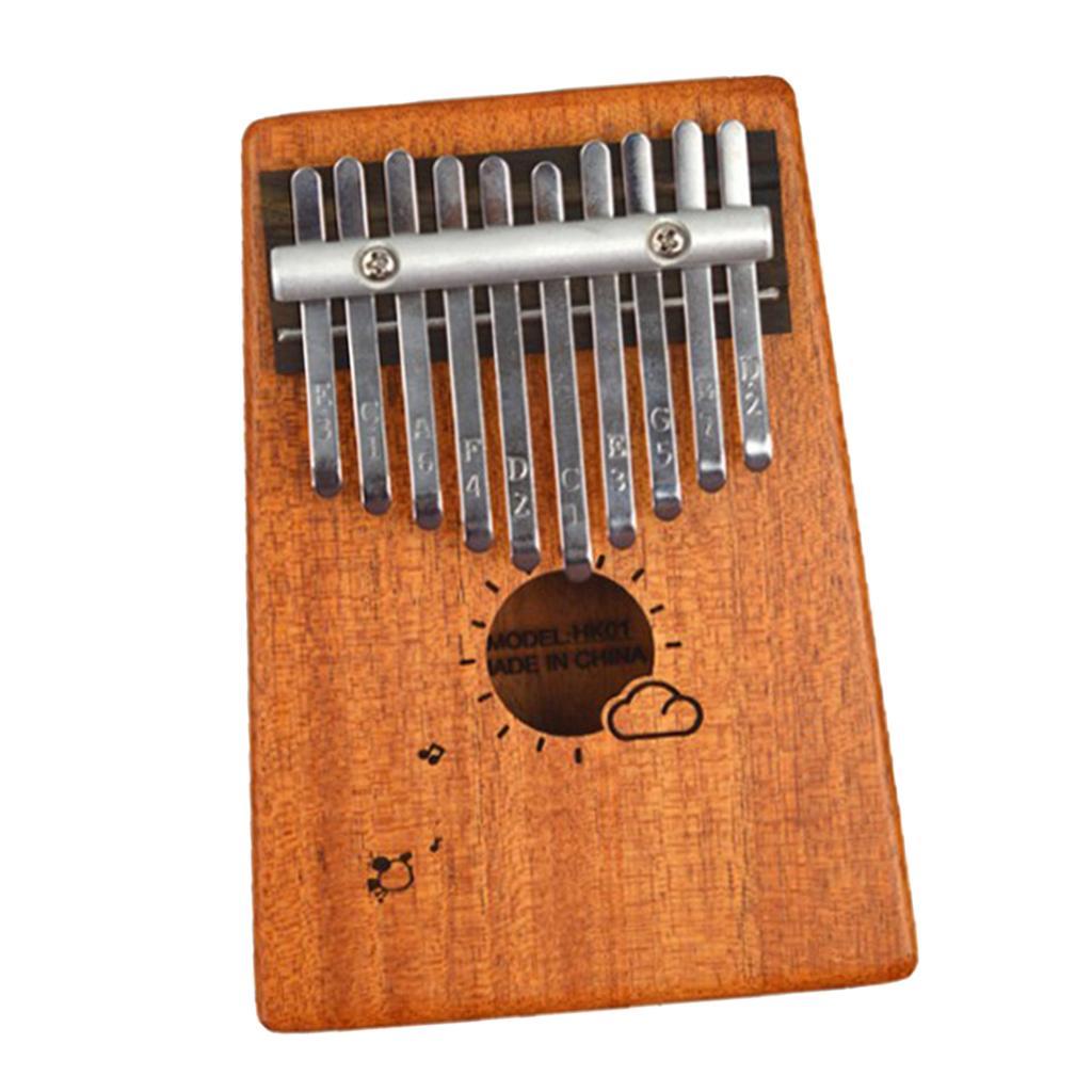 10 Key Kalimba Thumb Piano Mbira Solid Wood Musical Percussion