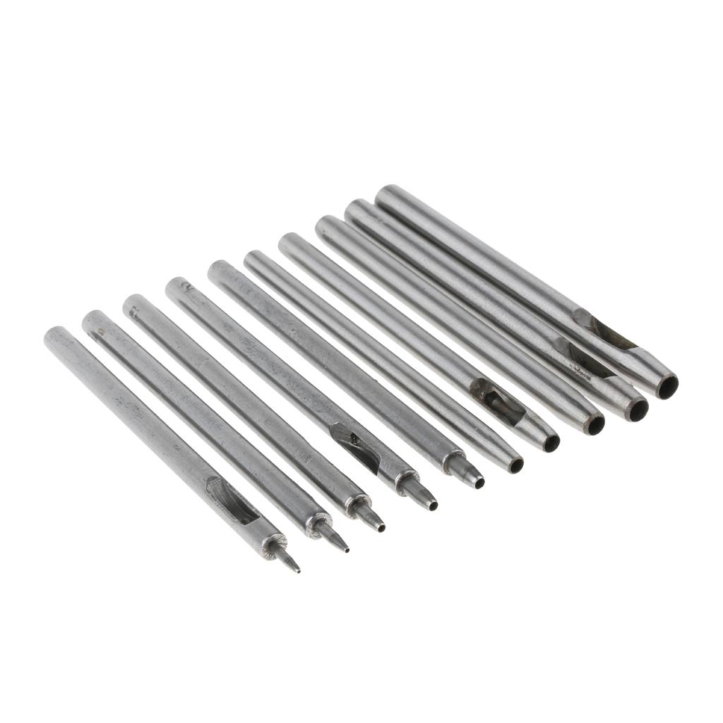 10 Chiếc Thép Carbon Rỗng Bộ Đục Lỗ, Da Đục Lỗ Cắt 0.5-5 Mm