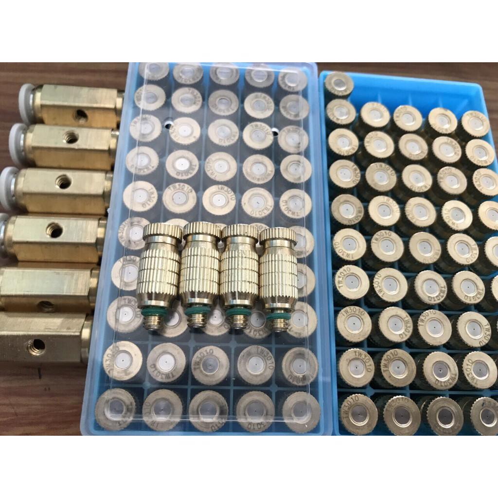 Combo 10 béc phun sương số 1-2-3 và đế đồng tưới lan