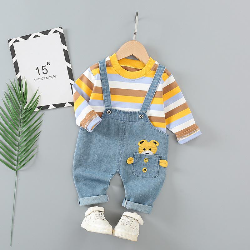 Mùa Hè Cho Bé Trai Bé Gái Quần Áo Cotton Thời Trang Trẻ Sơ Sinh Thể Thao Dành Cho Bé Trai In Hình Cartoon Áo Thun + Quần Short 2 Trẻ Em quần Áo