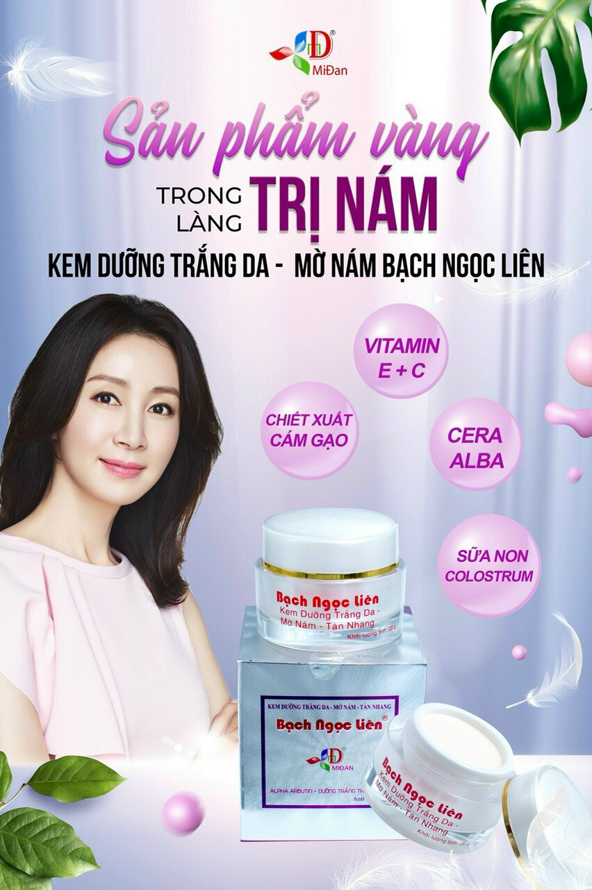 Kem Dưỡng Trắng Da, Mờ Nám, Tàn Nhang Bạch Ngọc Liên 20g