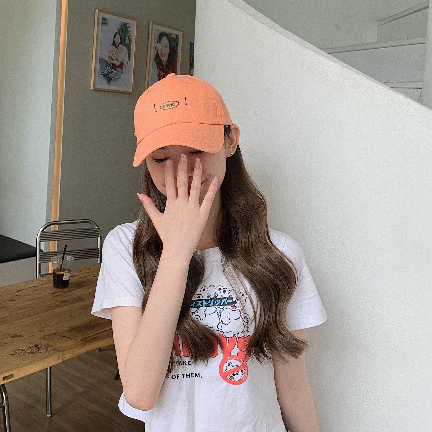 Mũ/ nón lưỡi trai hàn quốc thêu chữ màu cà rốt, Nón kết trơn unisex nam nữ hàng chuẩn đẹp