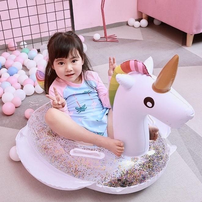 Phao Bơi Kì Lân Kid Kèm Bơm Chống Lật An Toàn Cho Bé 0-4 Tuổi