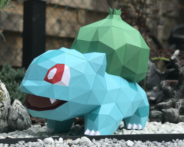 Mô hình giấy 3D nhân vật Pokemonn Squirtle (50x33x30cm)