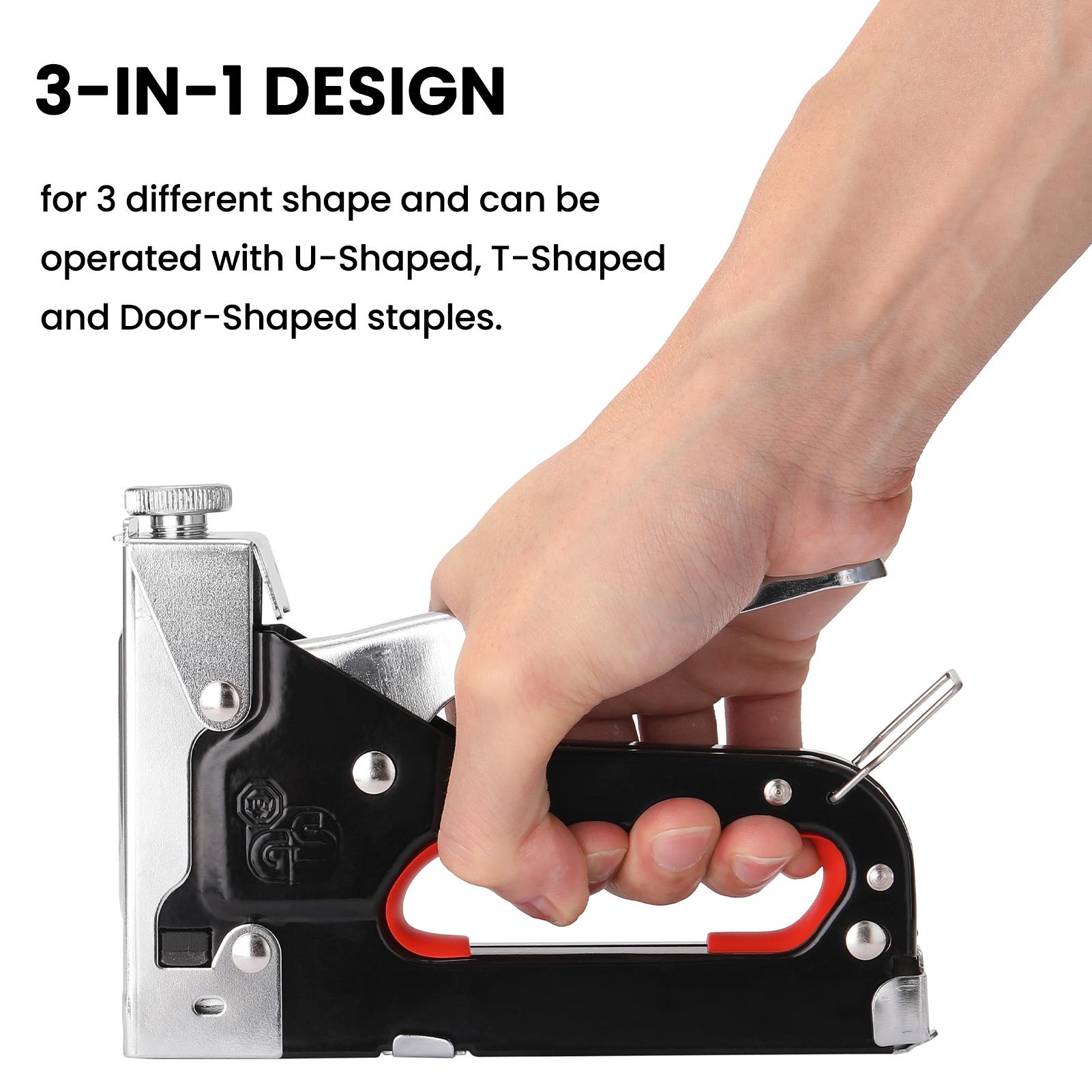 3 In 1 Staple Machine for DIY Home Soft Wood Furniture Portable Manual Stapler Upholstery Fix Furniture Photo Frame Nail