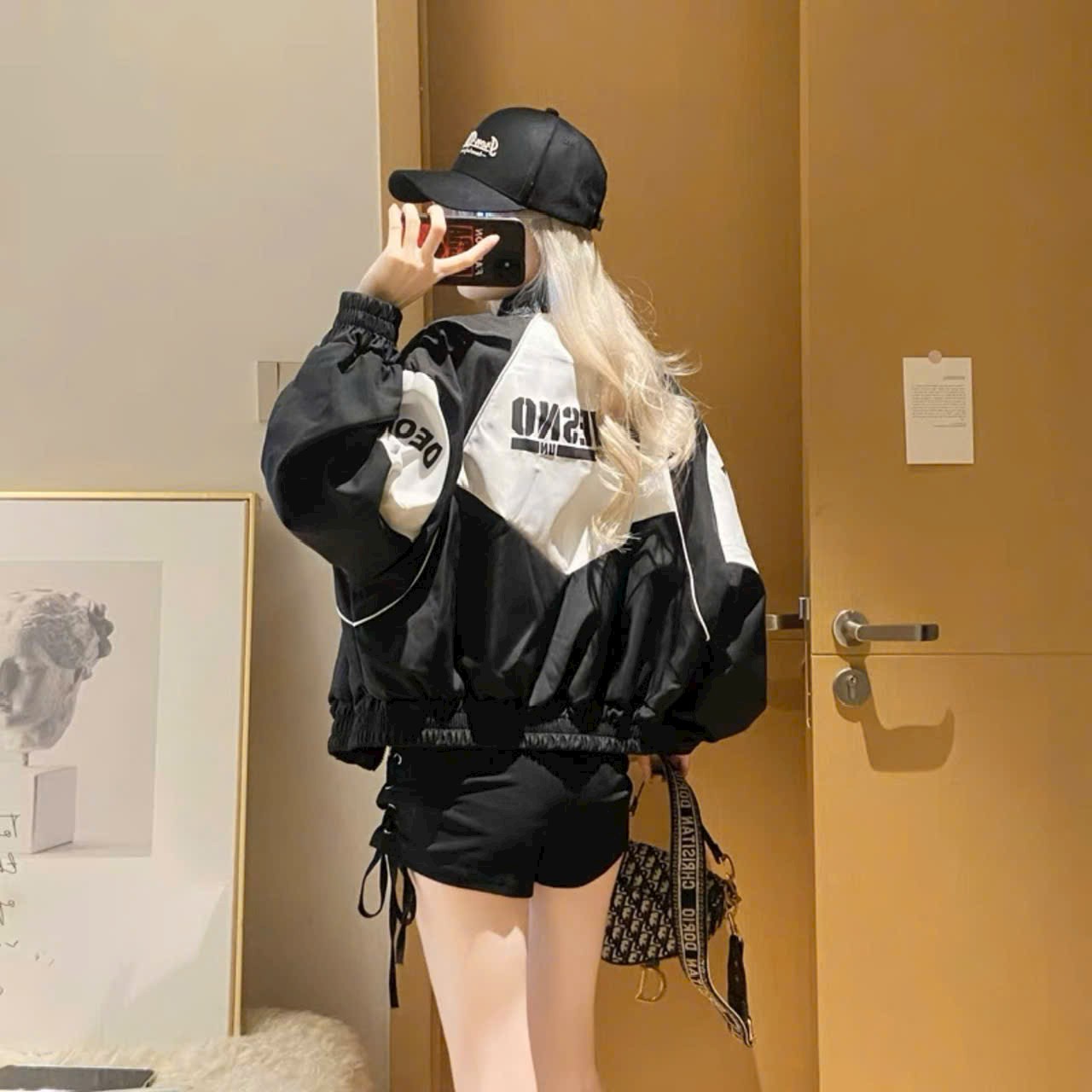 Áo Khoác Dù UNVESNO LOGO Nam Nữ Ulzzang Unisex Form Rộng Bomber TRƠN Jacket (Ảnh thật/ Có sẳn), áo khoác bomber bòng chày cổ cao thể thao chống nắng chống nước