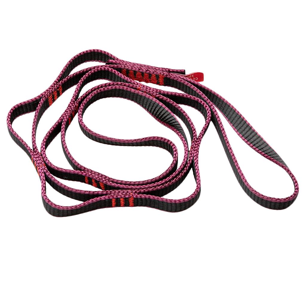 16mm Sewn Loop Daisy Chain Webbing Sling For Rock Climbing Harness Green