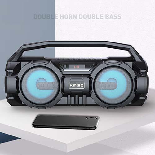 Loa Bluetooth Kèm Míc Hát Karaoke  Kimiso S1 - Bass mạnh sử dụng liên tục trong 6  đến 8 giờ liên tục - Hàng chính hãng (TẶNG KÈM ĐẦU ĐỌC THẺ NHỚ CAO CẤP)