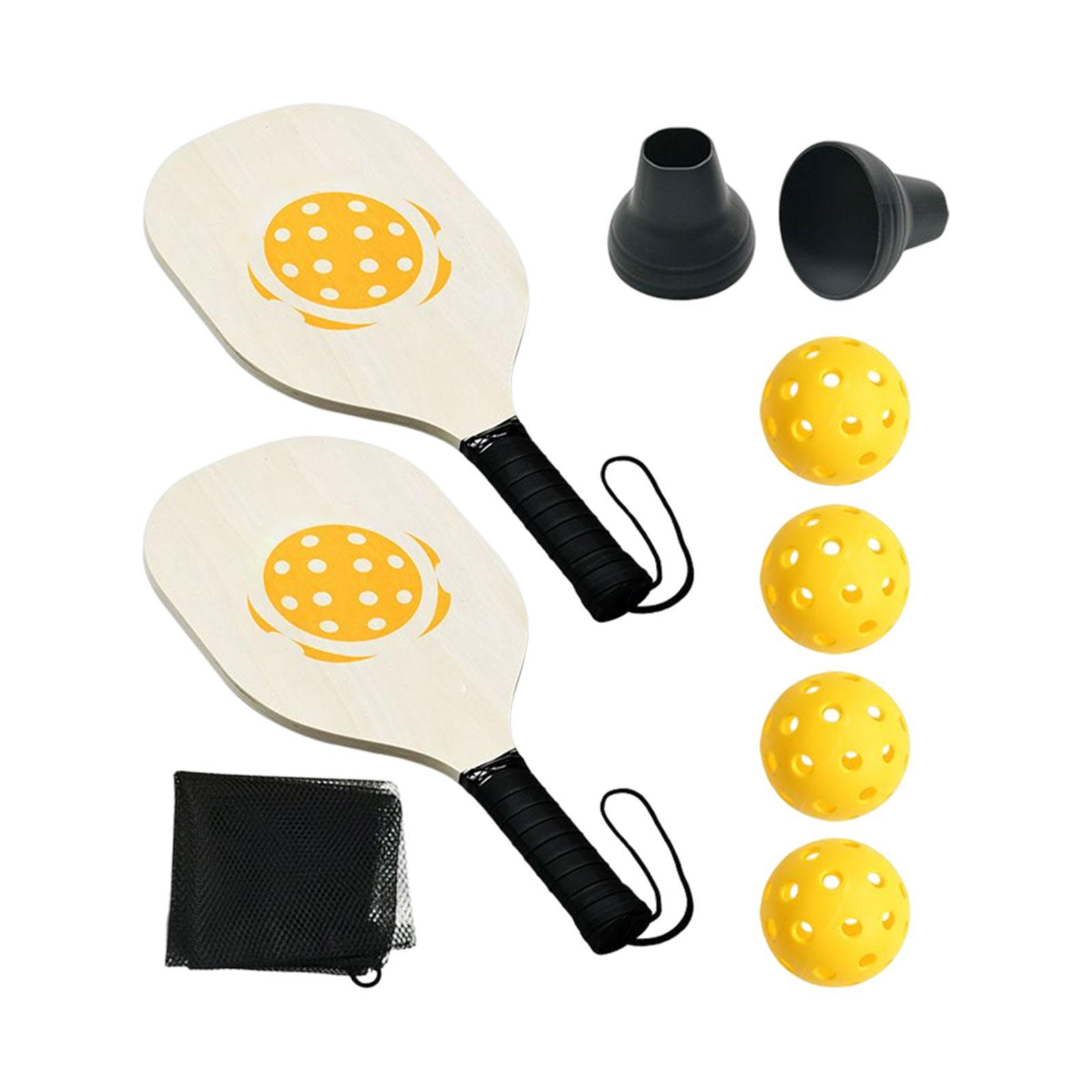 Lightweight Pickleball Paddles Set of 2 Rackets 4 Balls Portable Storage Bag
