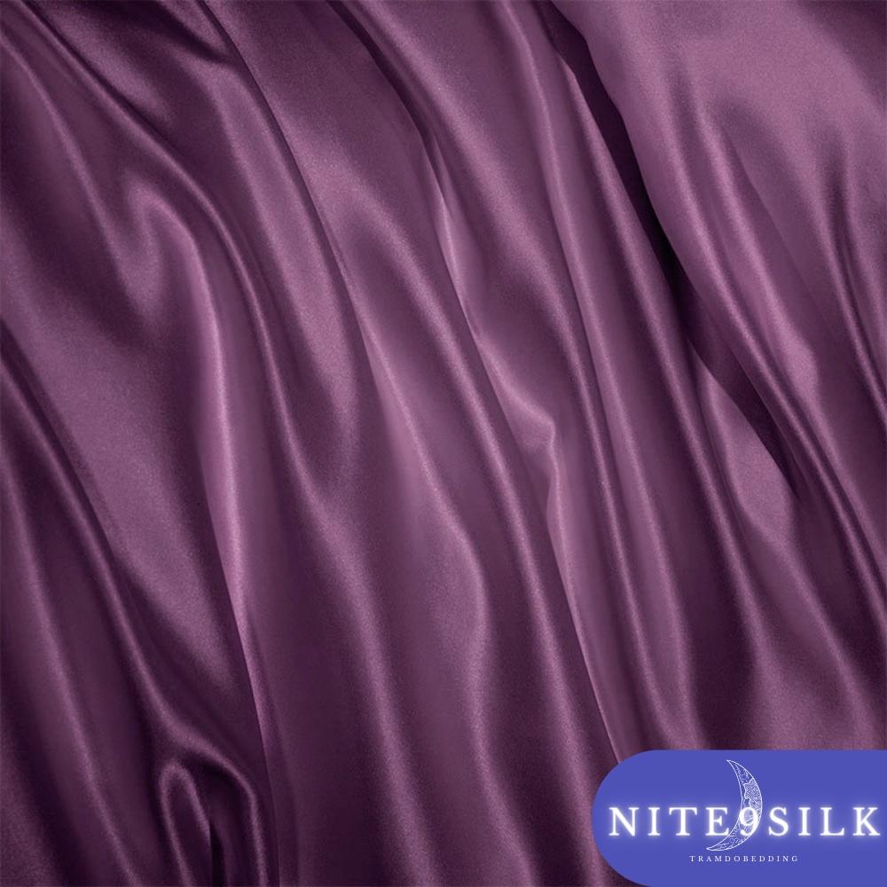 Bộ Chăn Ga Gối Lụa Mềm Mại - Chăn Ga Giường - Lụa Tím Sang Trọng Đẳng Cấp - Nite 9 Silk