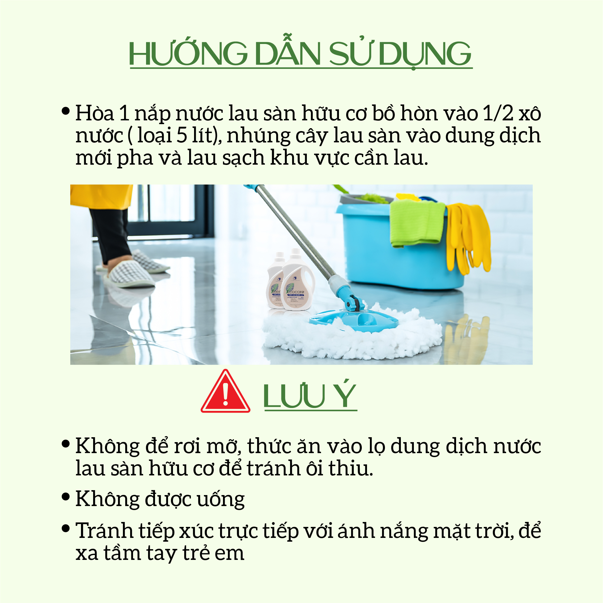 Nước Lau Sàn Hữu Cơ Bồ Hòn ECOCARE 1000ml-4000ml Hương Cam Sả/Chanh Gừng Đuổi Muỗi Đuổi Côn Trùng, Khử Mùi Hiệu Quả