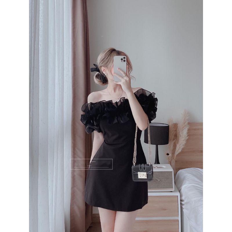 Đầm dự tiệc trễ vai bèo dáng xòe nhẹ siêu quyến rũ Gannet Dress