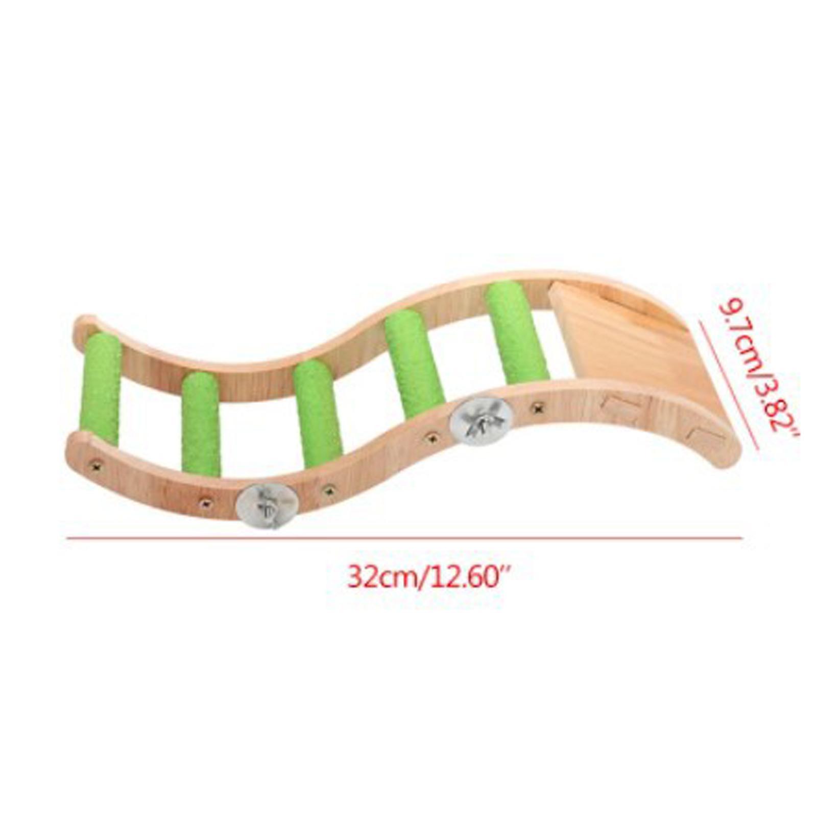 Wooden Bird Ladder Pet Parrot Climbing Bridge  for Parakeets, Conures, Macaws, Lovebirds Accessories Bird Chew Toys