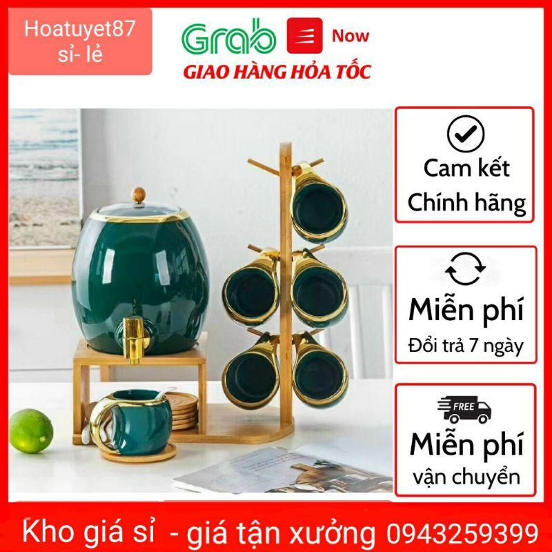 Bộ bình trà chum sứ  ̂́ Bộ trà chum sứ dung tích 2l, 3l phong cách Bắc Âu sang trọng