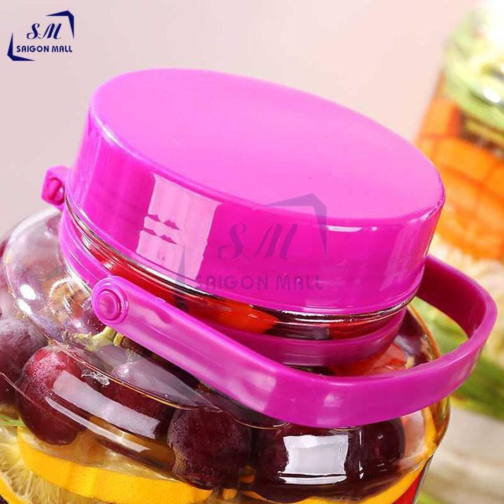 Bình Ngâm Rượu Thủy Tinh Quai Xách 10 lít có van hoặc không van