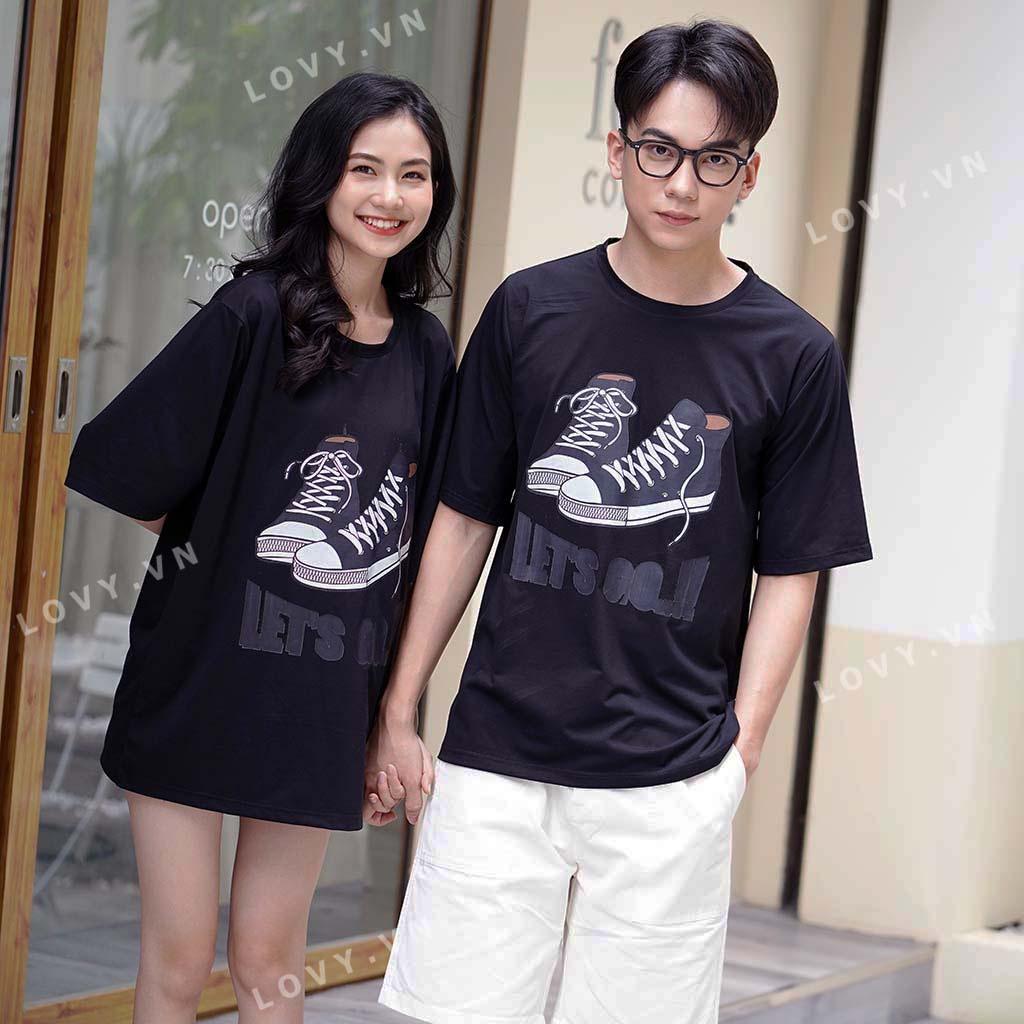 Áo đôi nam nữ thời trang thun đen unisex chất mịn đẹp Oversize