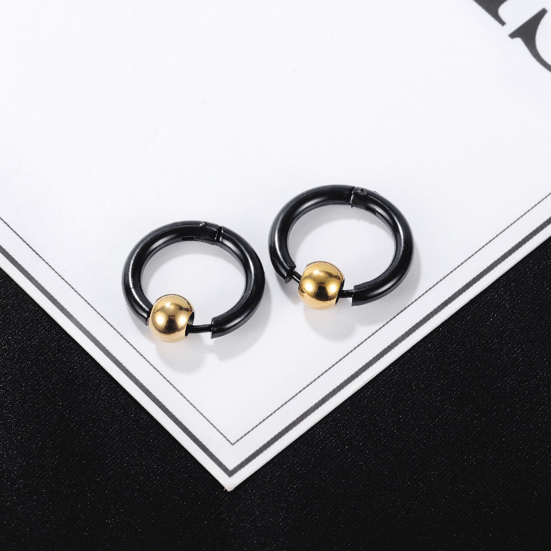 Bông Tai Nam Nữ Unisex Khoen Tròn Titan Ko Han Rỉ TT 3692 - 1 Cặp