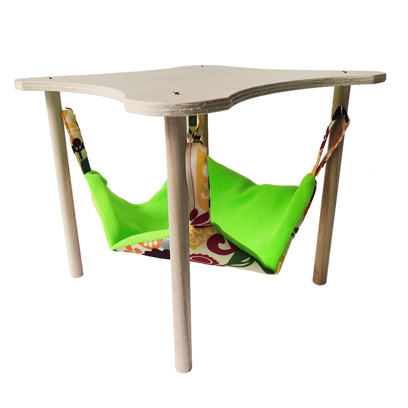 Guinea Pigs Hammock Guinea Pig Hideout with Durable Wooden Stand Hanging Bed Hamster Hammock for Chinchilla Small Animals Dwarf Rabbit Bunny