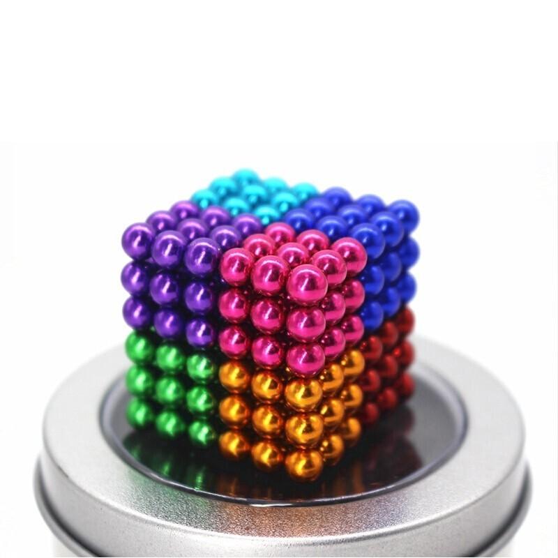 Nam châm bi 8 màu - Bucky ball 5mm (216 viên,6 - 8 màu), Bi nam châm tròn - bucky ball 8 màu giúp tăng khả năng tư du